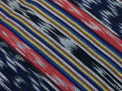 Guatemalan Handwoven Blue & Red Striped Ikat