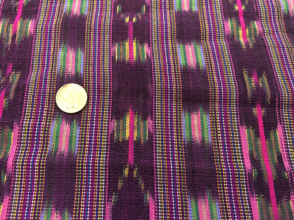 Guatemalan Handwoven Purple/Pink/Green Ikat