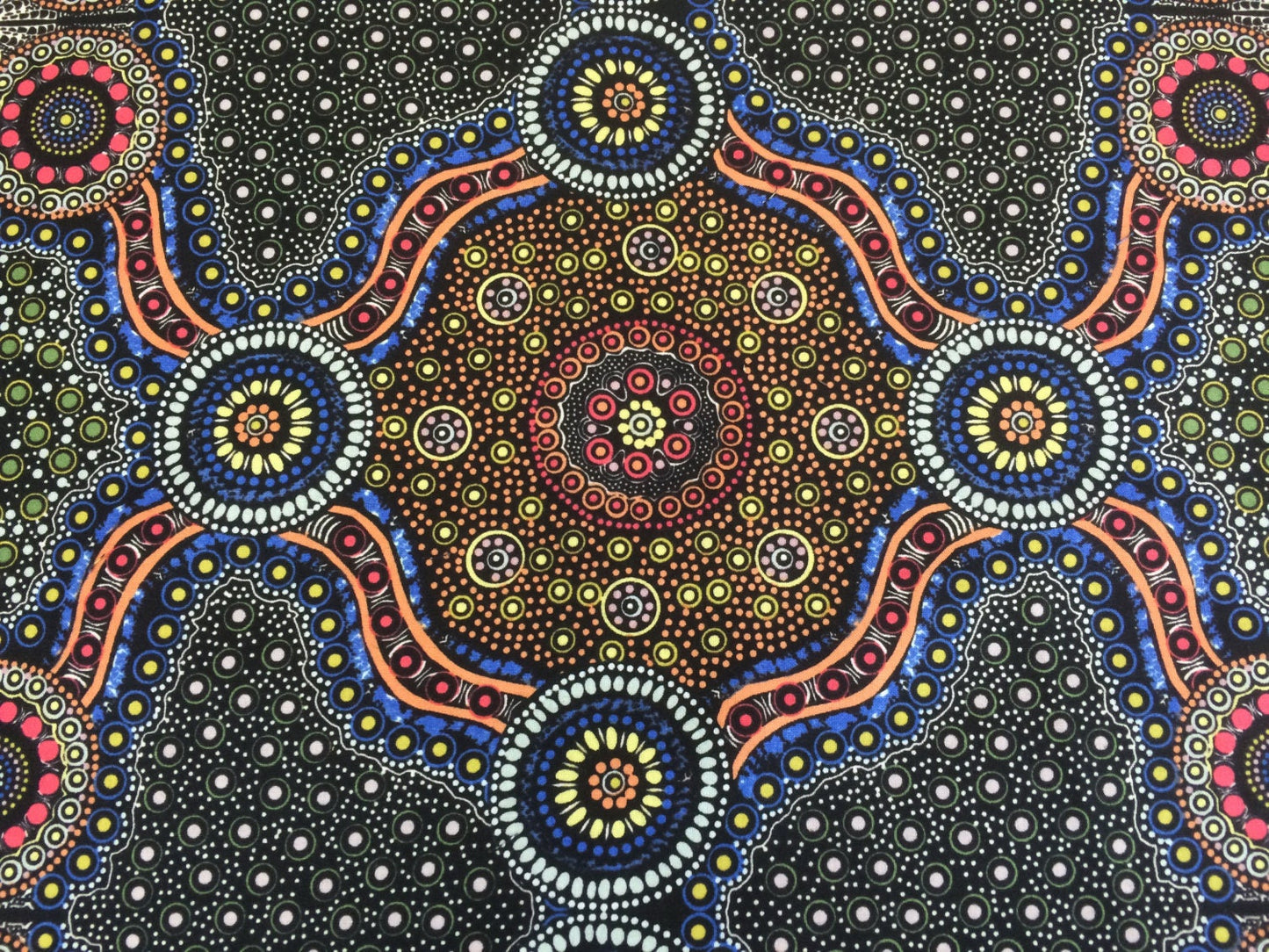 Aboriginal Australian Wild Bush Flowers Black