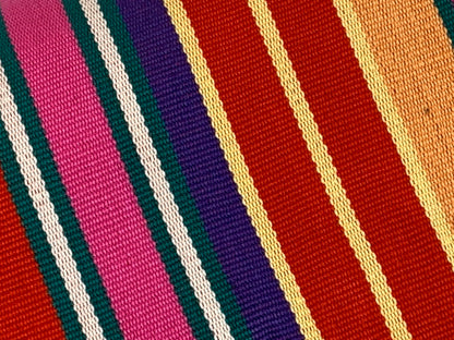 Guatemalan Handwoven Heavy Weight Multicolor Bright Stripes
