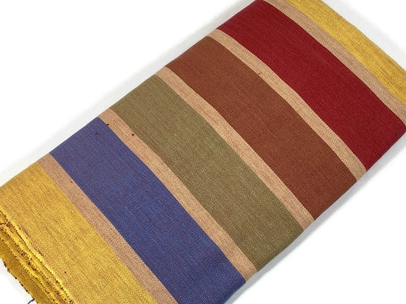 Guatemalan Handwoven Earth Tone Wide Stripes