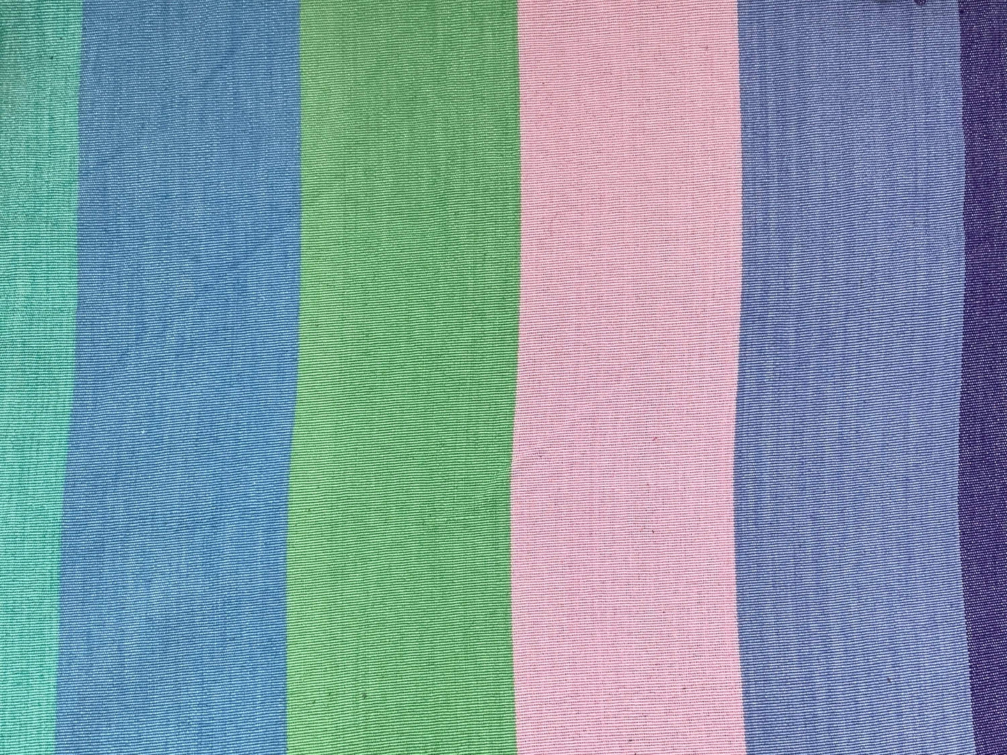 Guatemalan Handwoven Pastel Pink, Green, Blue Wide Stripes