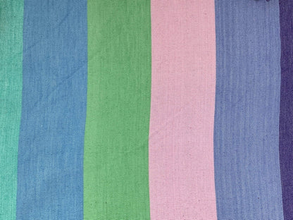 Guatemalan Handwoven Pastel Pink, Green, Blue Wide Stripes