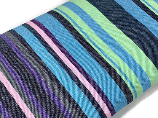 Guatemalan Handwoven Green, Pink, Blue, Purple Stripes