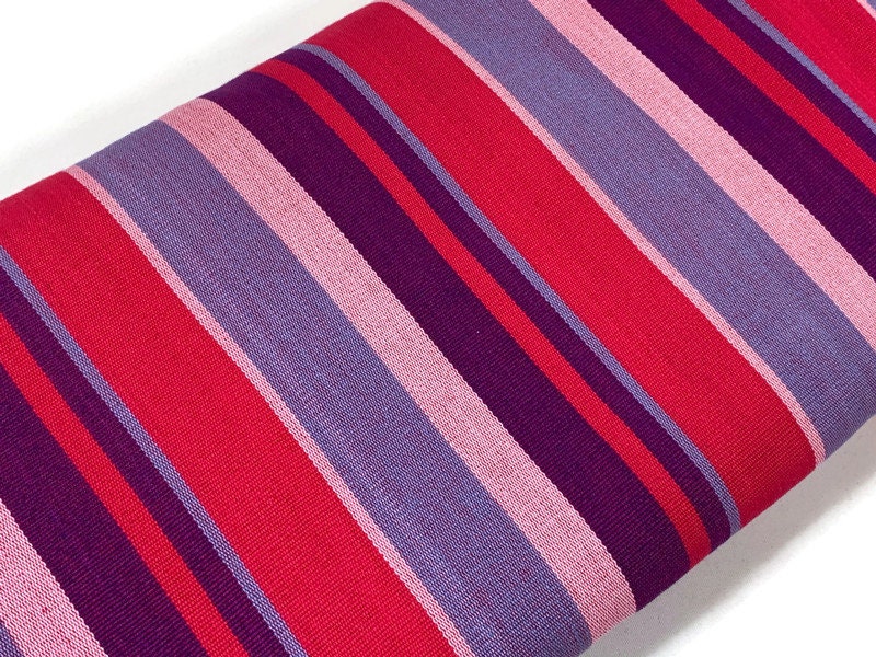 Handwoven Guatemalan Hot Pink and Purple Stripes