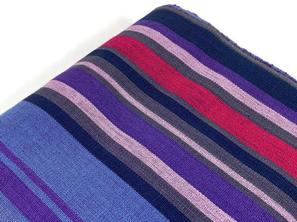 Guatemalan Handwoven Purple & Gray with Pink Accent Stripes