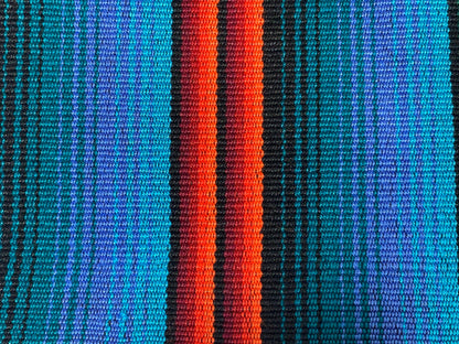 Guatemalan Handwoven Turquoise Ombre Stripes