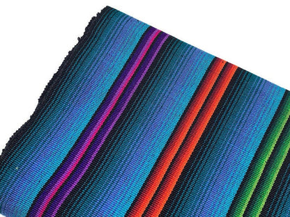 Guatemalan Handwoven Turquoise Ombre Stripes