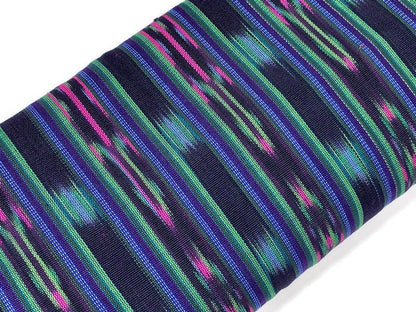 Guatemalan Handwoven Black & Teal Ikat