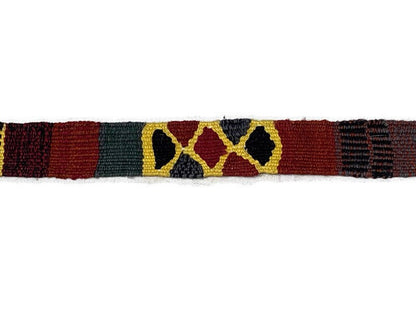 Guatemalan Belt, Purse Strap, Sash Sold by the YARD. Hand Woven 1.25" Wide Cotton Mayan Toto Belt Textile Mustard & Rust Extra Fancy Weave