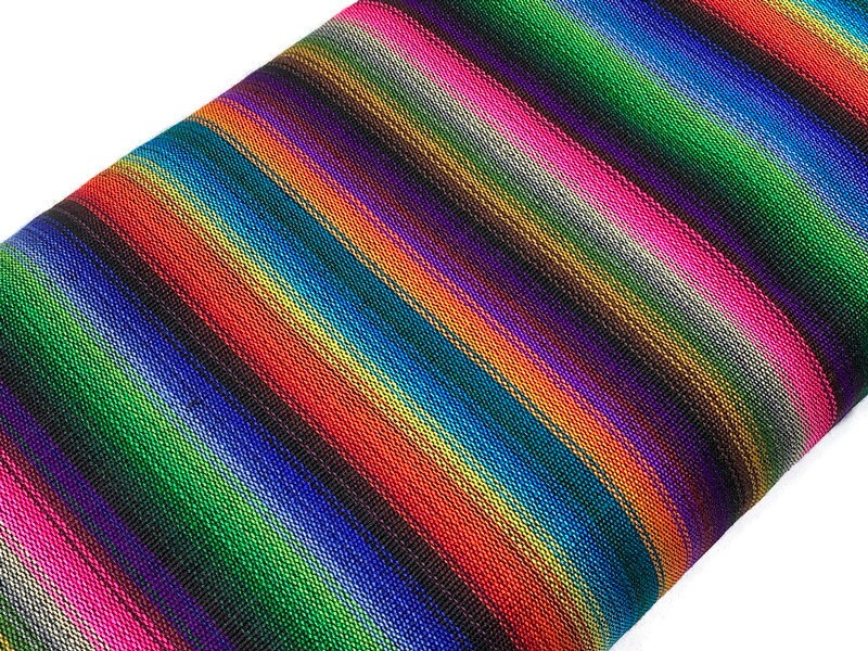 Guatemalan Handwoven Jewel Tone Ombre Stripes