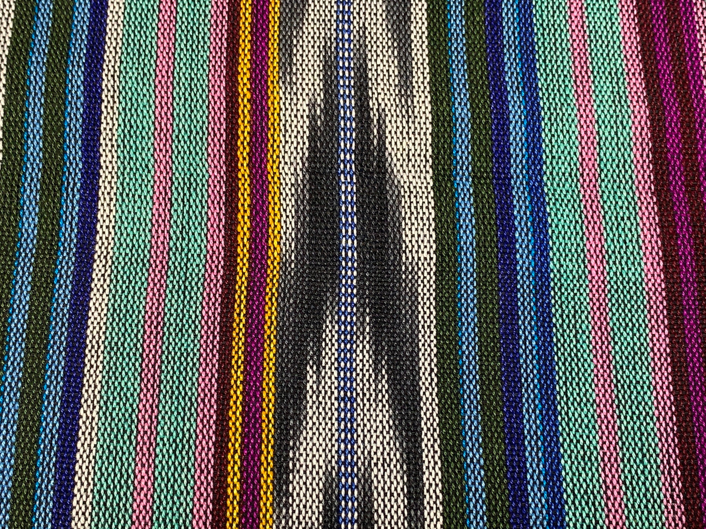 Guatemalan Ikat Gray & Pastel Stripes