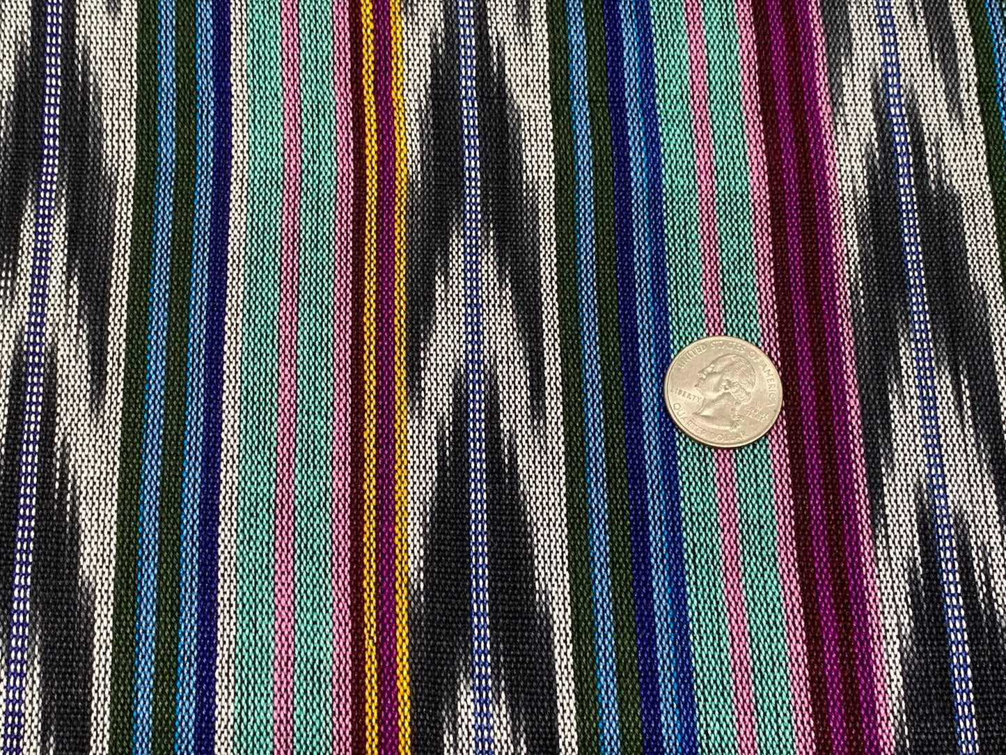 Guatemalan Ikat Gray & Pastel Stripes