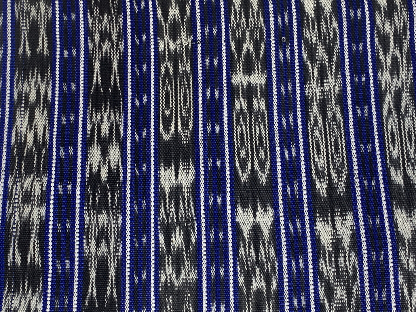Guatemalan Handwoven Medium Weight Blue and Black Ikat