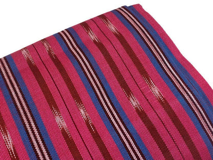 Guatemalan Handwoven Bright Pink Striped Ikat