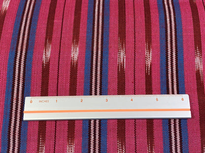 Guatemalan Handwoven Bright Pink Striped Ikat