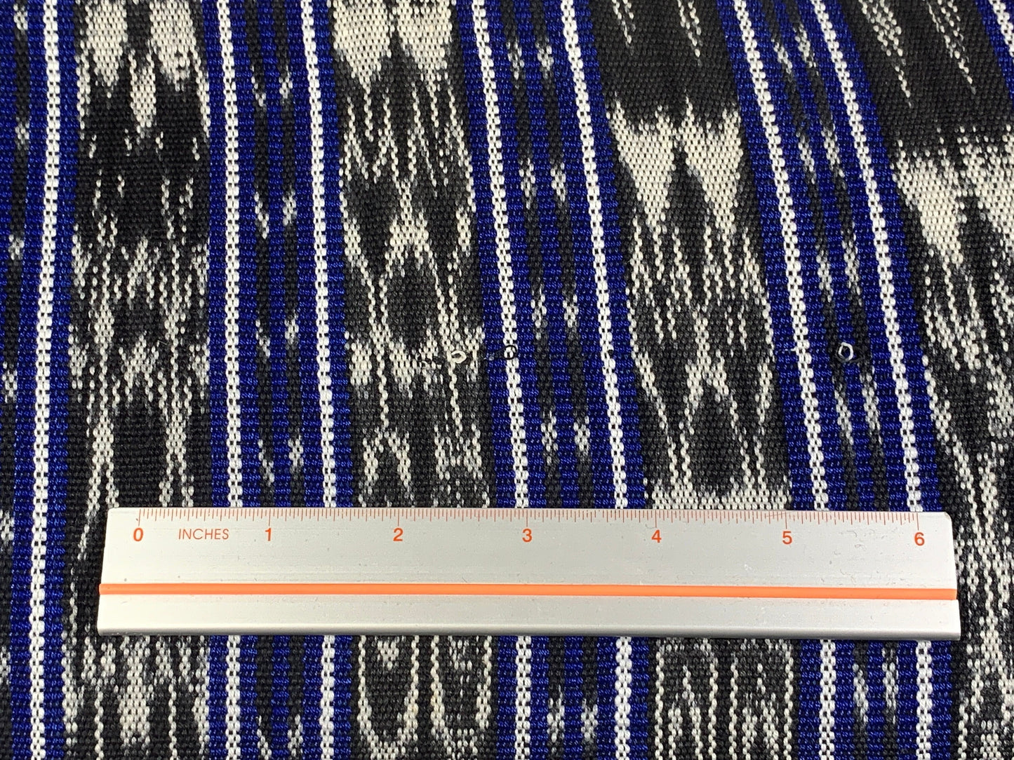 Guatemalan Handwoven Medium Weight Blue and Black Ikat