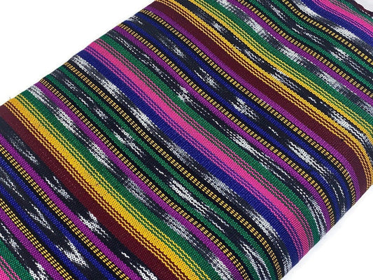 Guatemalan Handwoven Assorted Color Bright Striped Ikat