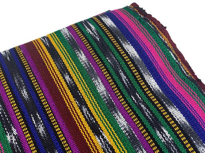 Guatemalan Handwoven Assorted Color Bright Striped Ikat