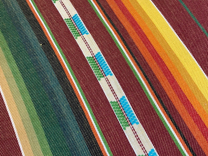 Southwest Style Woven Rust Red, Green, & Yellow