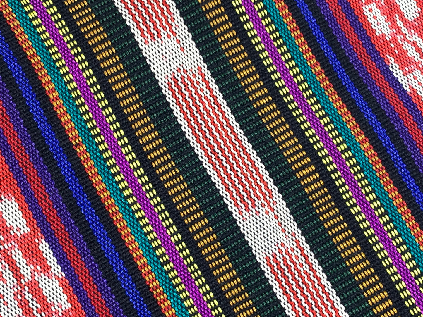 Guatemalan Handwoven Red Ikat Stripes