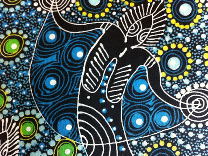 Australian Aboriginal Dancing Spirit Blue