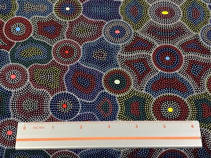 Australian Aboriginal Acuna Dreaming Red