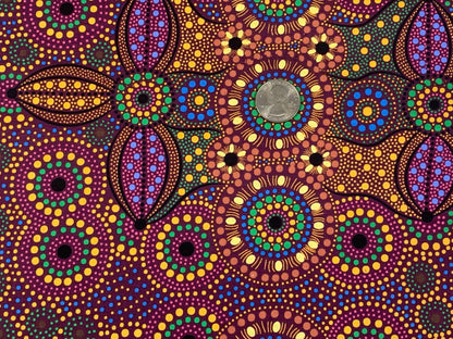 Australian Aboriginal Spirit Place Burgundy