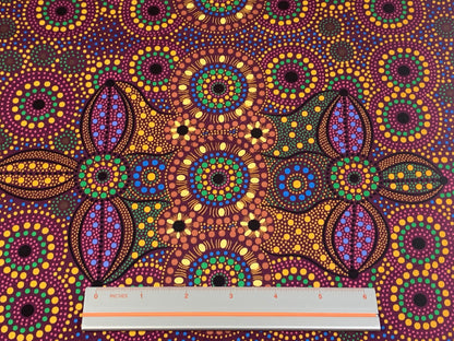Australian Aboriginal Spirit Place Burgundy