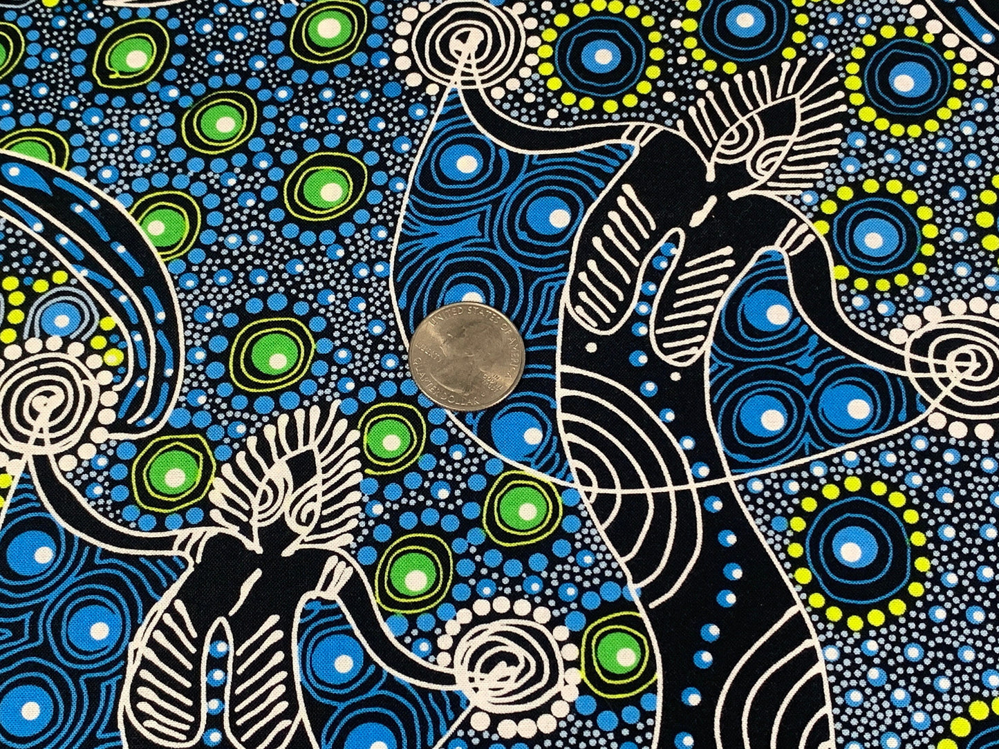 Australian Aboriginal Dancing Spirit Blue