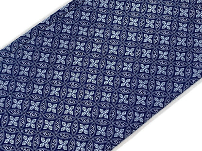 South African Shweshwe Fabric by the YARD. DaGama Three Cats Indigo Delicate Diamonds. 100% Cotton Print Fabric for Quilting, Apparel, Décor