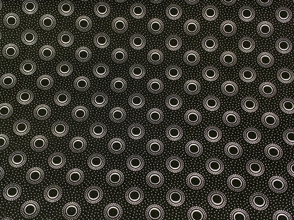 South African Shweshwe Fabric by the YARD. DaGama 3 Cats Black & White Coronas. 100% Cotton Fabric for Sewing, Quilting, Apparel, Home Decor