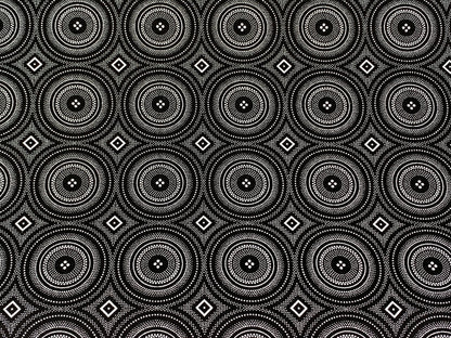 South African Shweshwe Fabric by the YARD. Genuine DaGama 3 Cats Black & White Halo. 100% Cotton Fabric for Quilting, Apparel, Home Decor