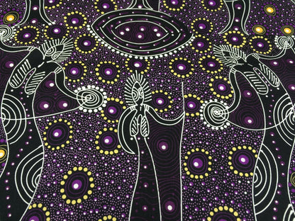 Australian Aboriginal Dancing Spirit Purple